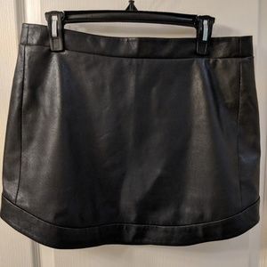 Faux Leather mini skirt BCBG black
